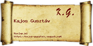 Kajos Gusztáv névjegykártya