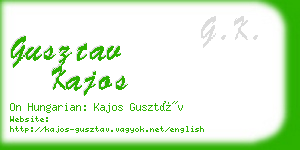 gusztav kajos business card